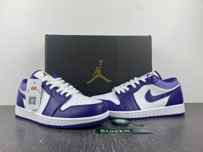 Air Jordan 1 Low White Purple 553558-515
