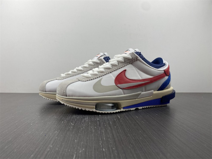 sacai x Nike Cortez 2022 White Red Blue DQ0581-100
