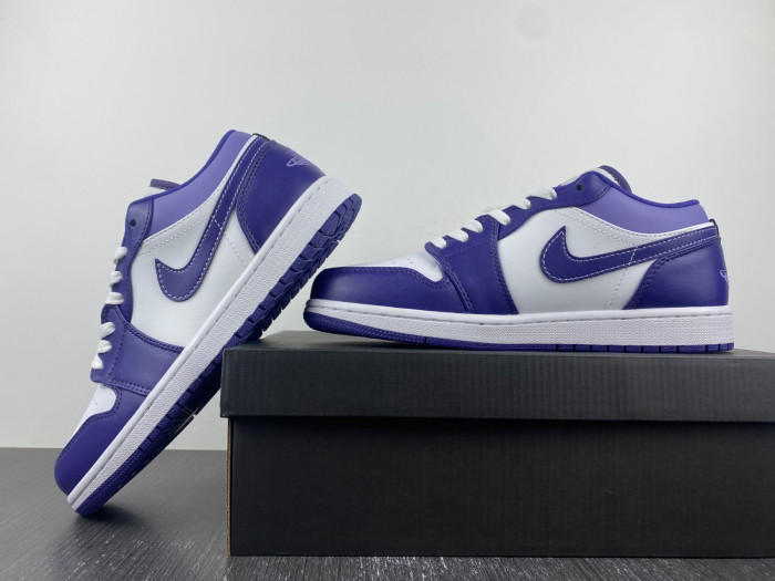 Air Jordan 1 Low White Purple 553558-515