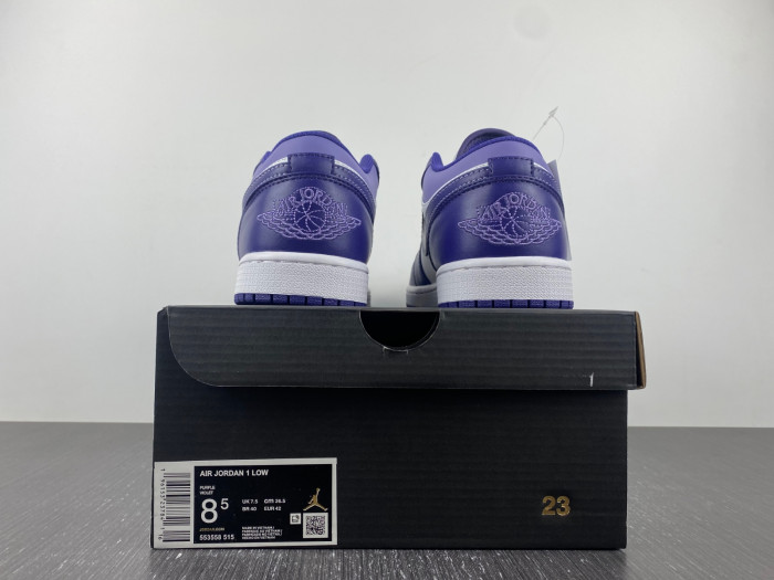 Air Jordan 1 Low White Purple 553558-515