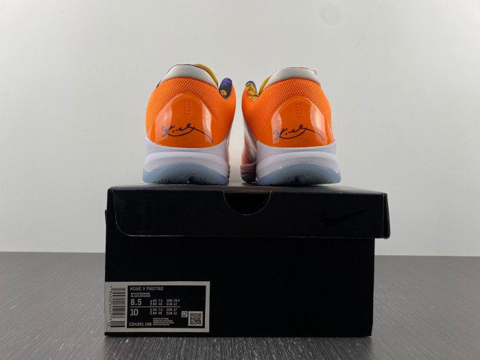 NIKE KOBE 5 PROTRO WHITE ORANGE CD4991-106