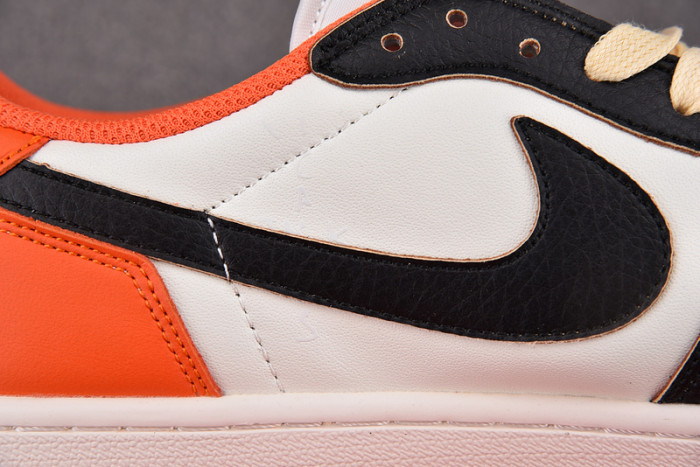 TRAVIS SCOTT X AIR JORDAN 1 LOW SAIL/WHITE/ROYAL ORANGE DM7866 - 9 82