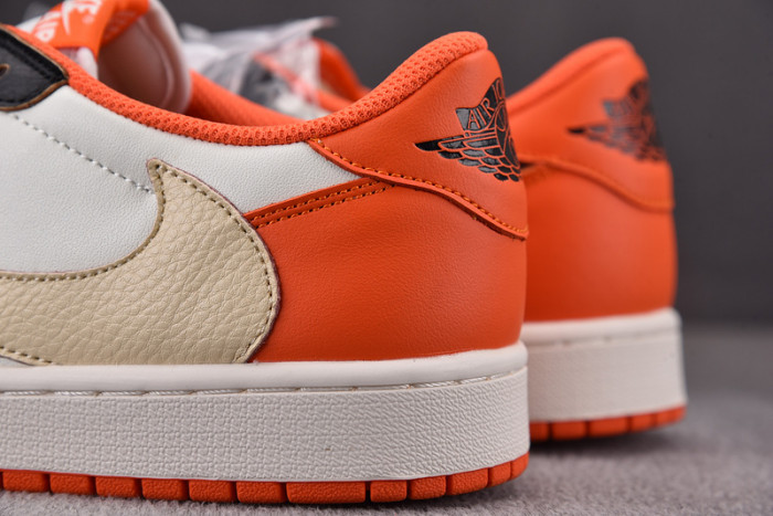 TRAVIS SCOTT X AIR JORDAN 1 LOW SAIL/WHITE/ROYAL ORANGE DM7866 - 9 82