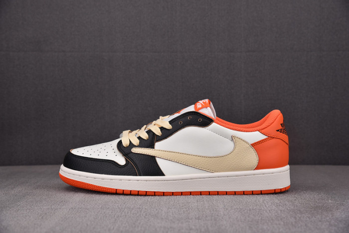 TRAVIS SCOTT X AIR JORDAN 1 LOW SAIL/WHITE/ROYAL ORANGE DM7866 - 9 82