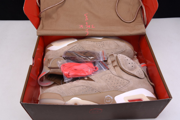 JORDAN 6 RETRO TRAVIS SCOTT BRITISH KHAKI - DH0690-200
