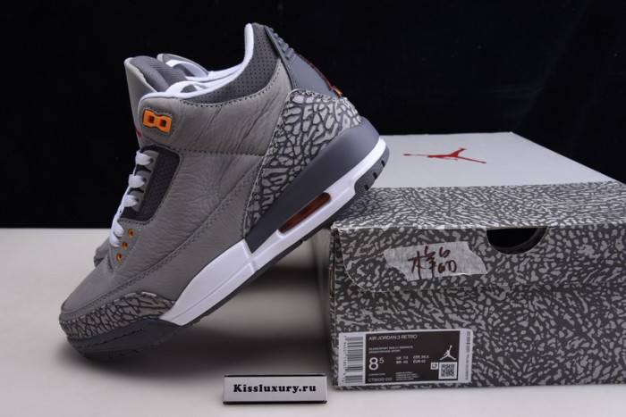AIR JORDAN 3 RETRO ``COOL GRAY