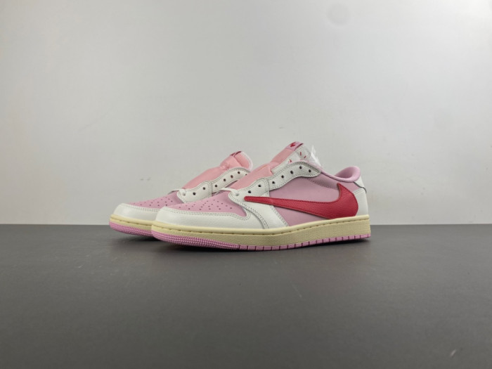 Travis Scott × AJ1 Low "Shy Pink" IQ7604-101