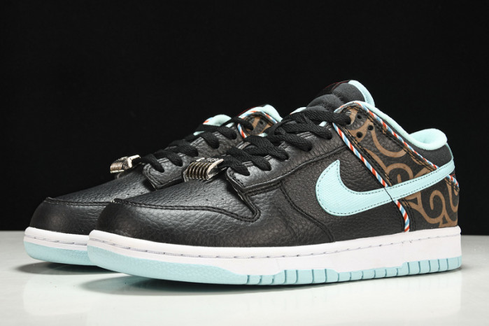 Nike Dunk Low SE Barber Shop Black - DH7614-001