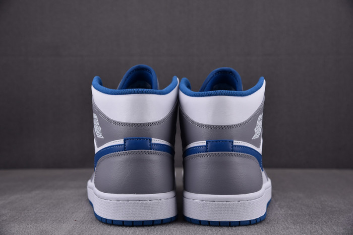 AIR Jordan 1 Mid True Blue Cement (GS) - DQ8423-014